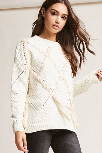 Braided Open-knit Sweater