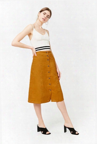 Button-front A-line Skirt