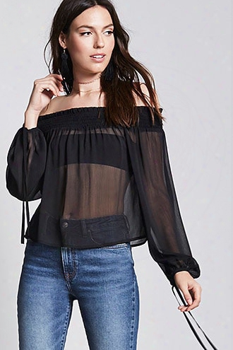 Contemporary Sheer Chiffon Top