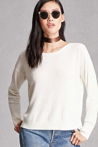 Crepe-paneled Sweater