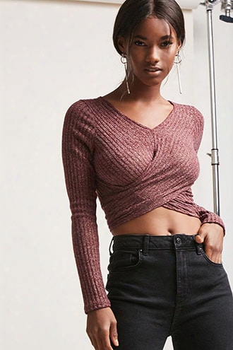 Cropped Wrap Sweater