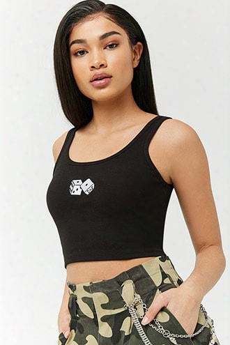 Dice Graphic Crop Top