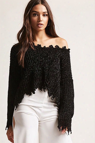 Distressed Chenille Sweater