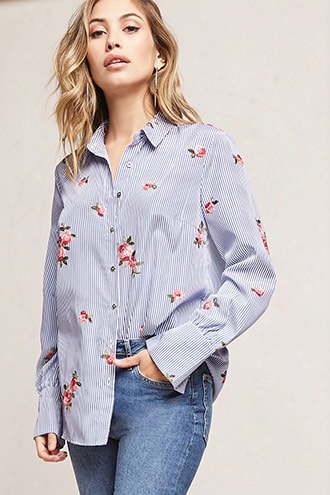 Embroidered Pinstripe Shirt