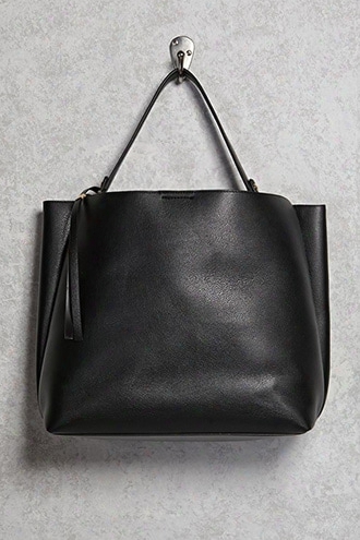 Faux Leather Tote Bag