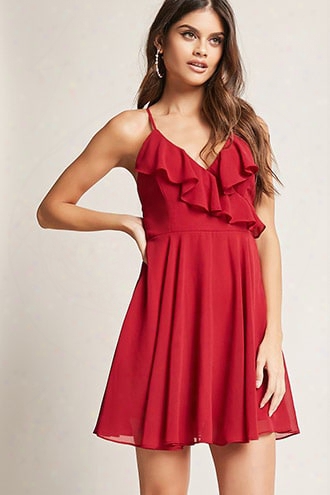 Fit & Flare Ruffle Dress