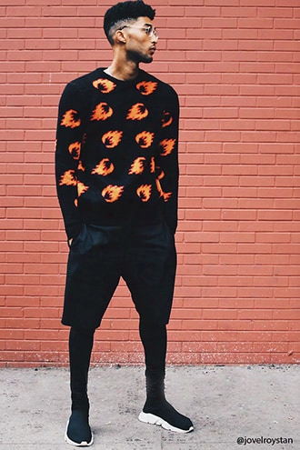 Flame Graphic Sweater