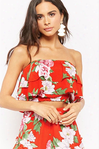 Floral Tiered Tube Top