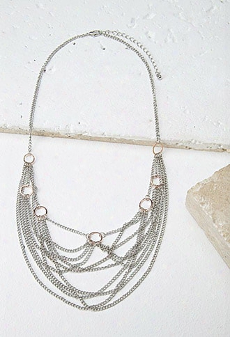 Layered Chain Statement Necklace