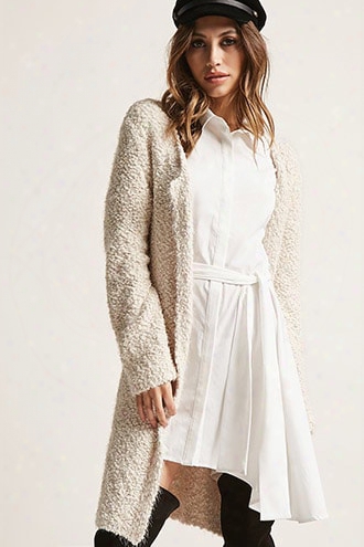 Longline Popcorn Knit Cardigan