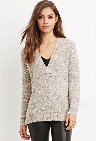 Loop Knit V-neck Sweater