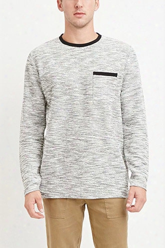 Marled Knit Pocket Tee