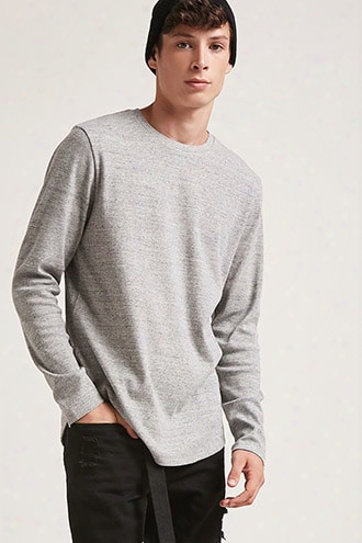 Marled Ribbed Knit Tee