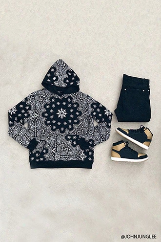 Paisley Printed Hoodie