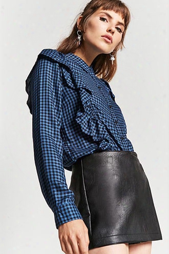 Plaid Flounce Shirt