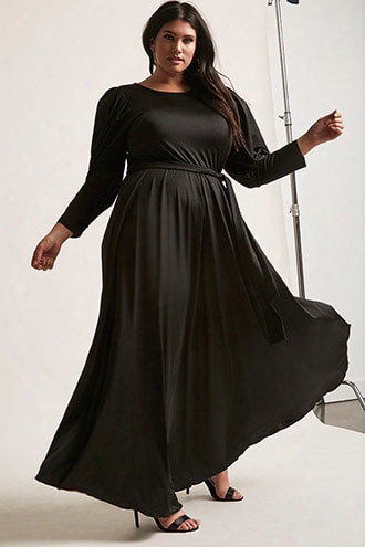 Plus Size Eta Belted Maxi Dress