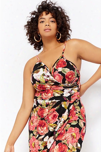 Plus Size Floral Skort Romper