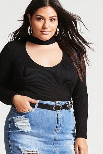 Plus Size Mock Neck Top