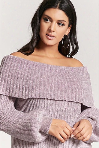 Plus Size Off-the-shoulder Sweater