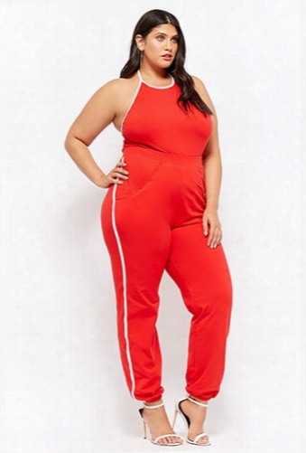 Plus Size Rebdolls Inc. Halter Top & Joggers Set