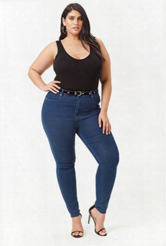 Plus Size Skinny High-rise Jeans