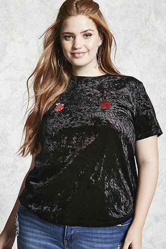 Plus Size Velvet Rose Tee