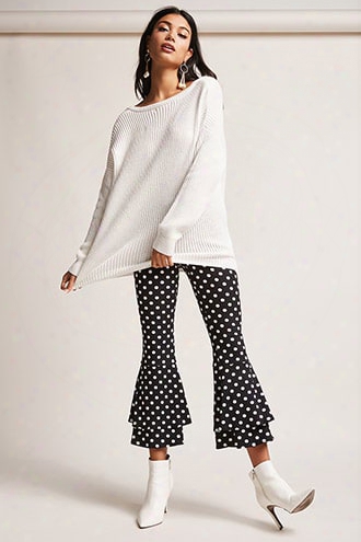 Publik Polka Dot Cropped Flare Pants