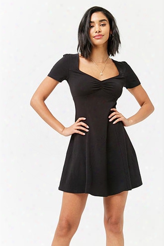 Ruched Fit & Flare Mini Dress