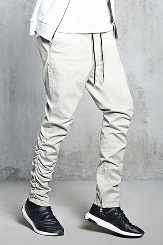 Ruched Zippered Joggers