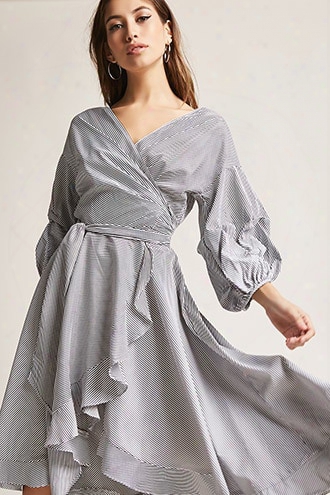 Ruffle Wrap Shirt Dress