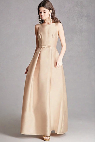 Satin Bow-front Gown