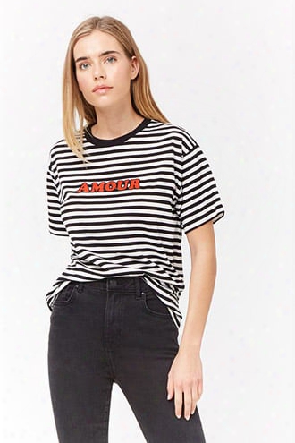 Striped Amour Graphicc Tee