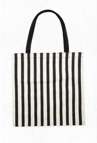 Striped Canvas Tote Bag