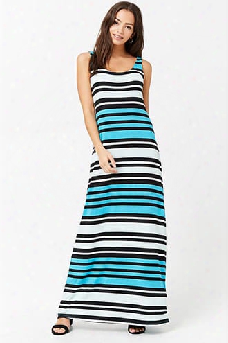 Striped Colorblock Maxi Dress