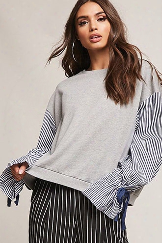 Striped Sleeve Sweater