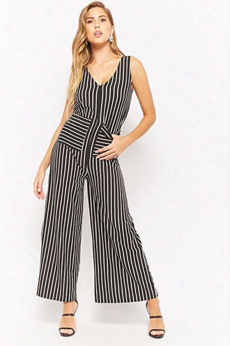 Striped Wide-leg Jumpsuit