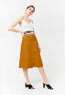 Button-Front A-Line Skirt