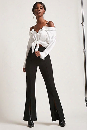 Vented Flare Leg Pants