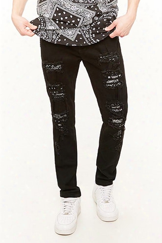 Victorious Bandana Patch Distressed Jeans