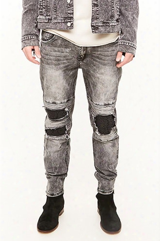 Victorious Distressed Ribbed Panel Jeans