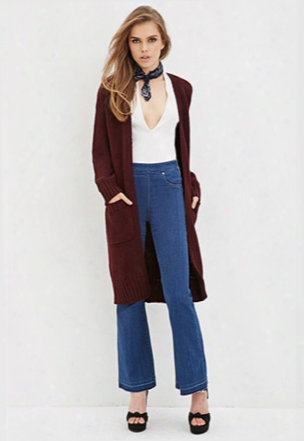 Waffle Knit Longline Cardigan