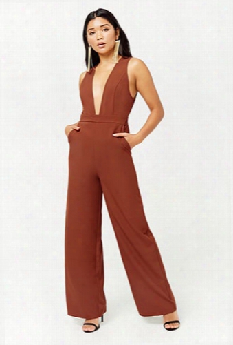 Woven Plunging Jumpsuit