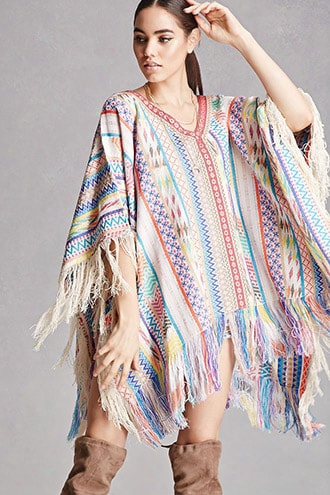 America &am; Beyond Woven Poncho