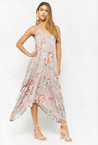 Billowy Floral Print Dress