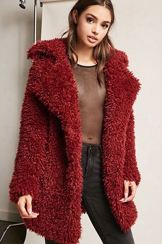 Boucle Knit Button-front Coat