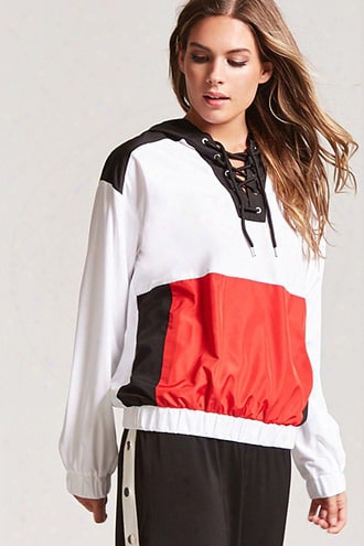 Colorblock Flag Graphic Anorak