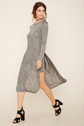 Contemporary Layered Stretchy Marled Dress