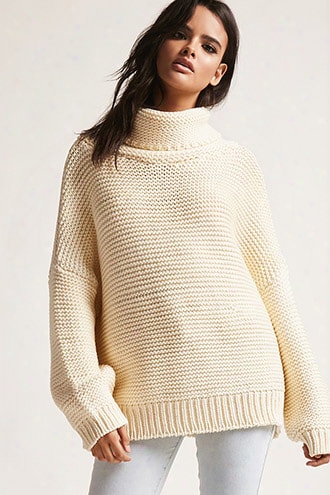 Cowl Neck Seed Knit Sweater