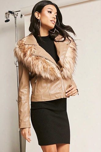 Faux Fur & Leather Jacket