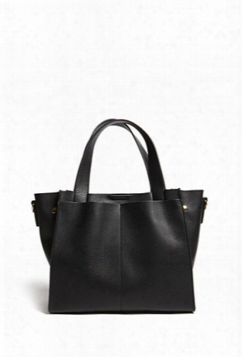 Faux Leather Crossbody Tote